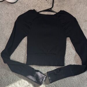 Free People Black Crop Top